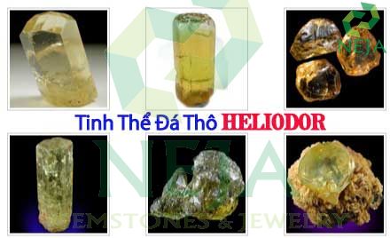 tinh thể đá thô heliodor