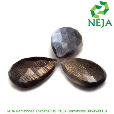 đá mặt trăng đen black moonstone