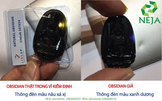 cách phân biệt đá obsidian thật giả