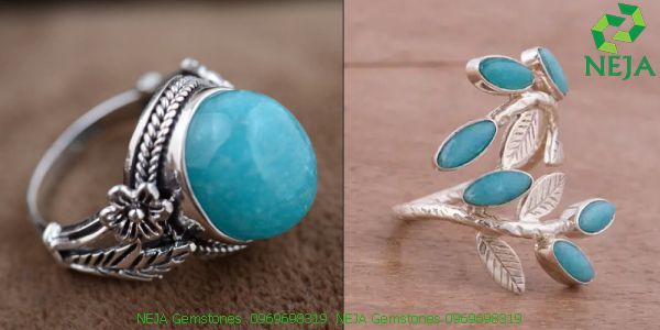 nhẫn đá amazonite