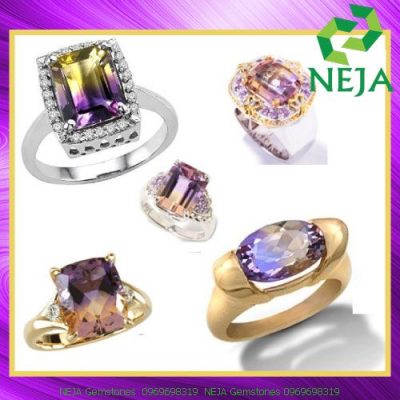 trang sức nhẫn đá ametrine